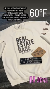 Leopard Print Real Estate Babe Crewneck
